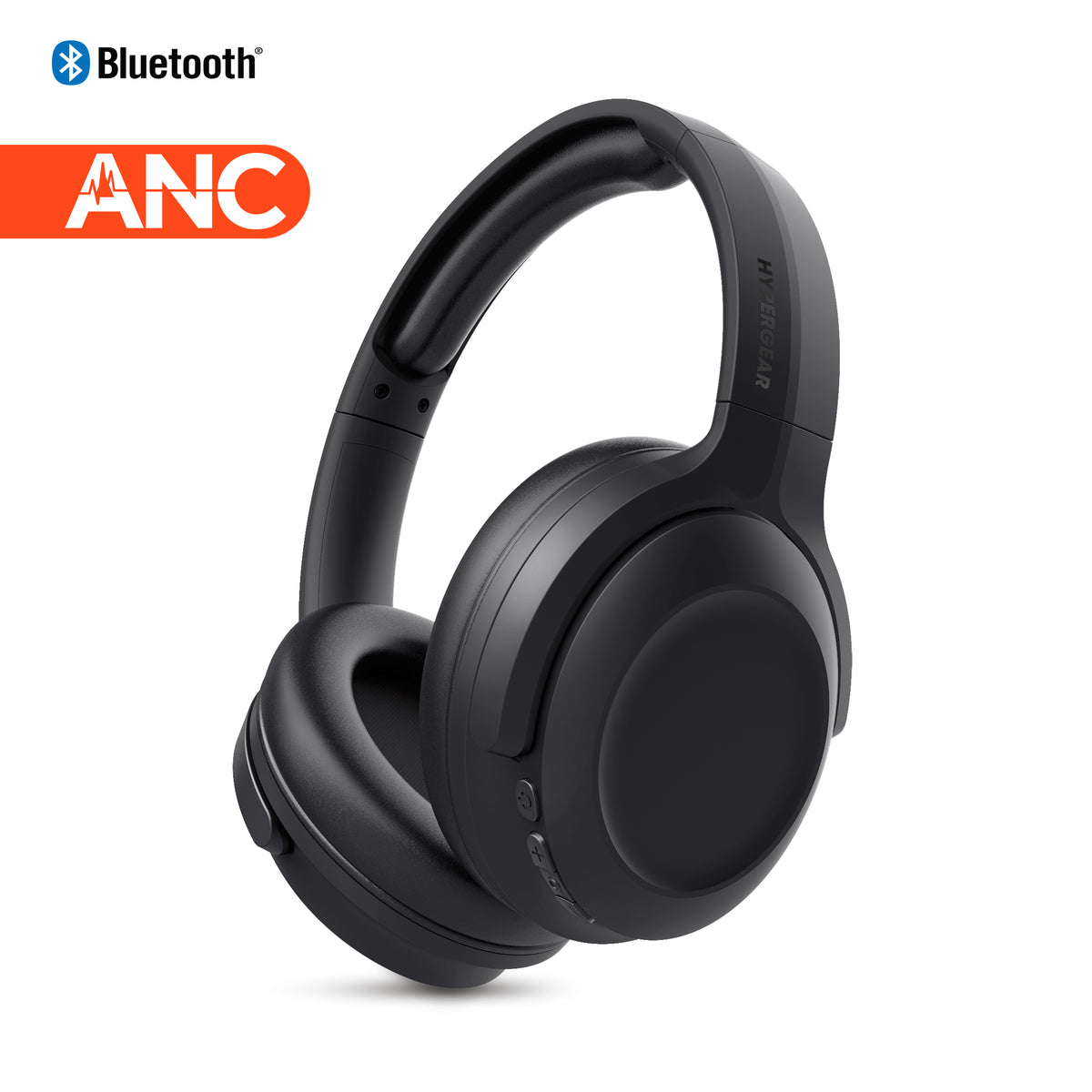 HyperGear Stealth2 ANC Wireless Over-Ear Headphones – Black