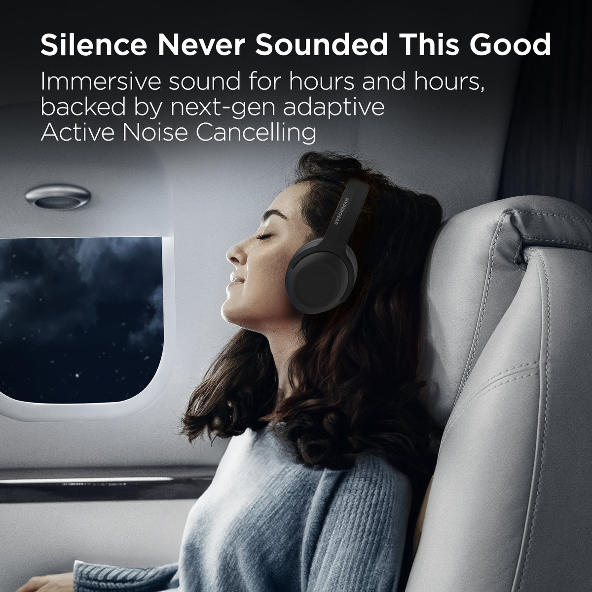HyperGear Stealth2 ANC Wireless Over-Ear Headphones – Black