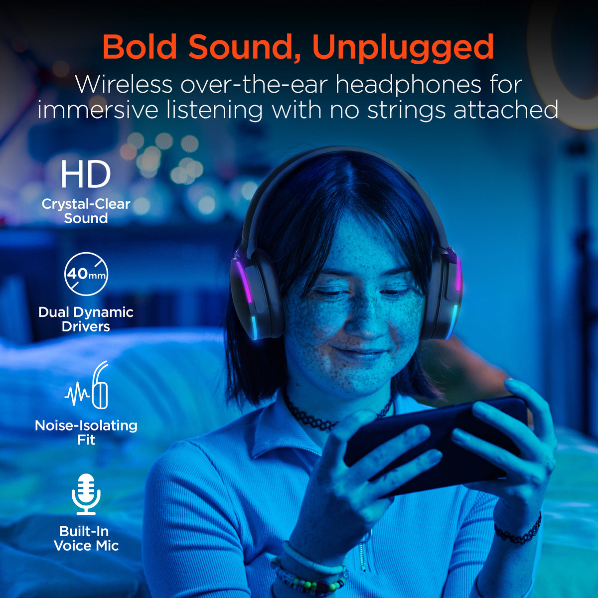 HyperGear Wireless Audio Essentials Duo – Speaker & Headphones, Beige