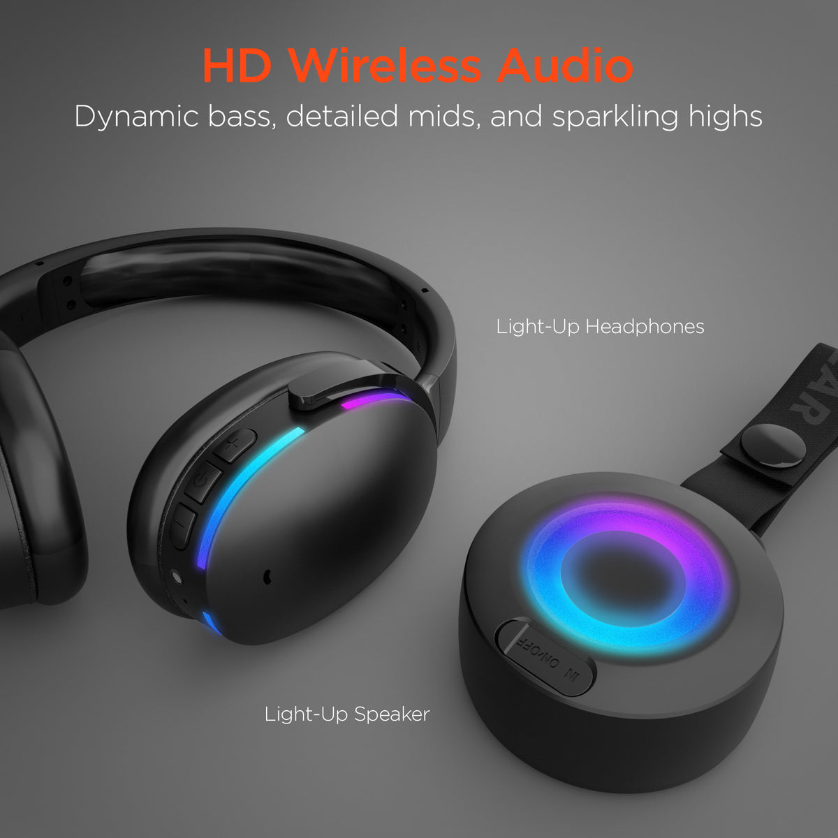 HyperGear Wireless Audio Essentials Duo – Speaker & Headphones, Beige