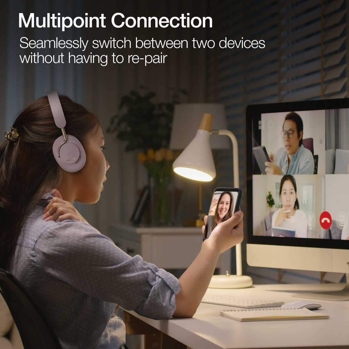 Naztech Aura 360 ANC Wireless Over-Ear Headphones – Moondust