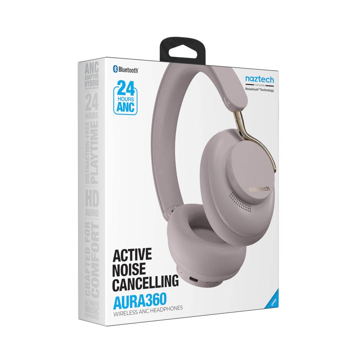 Naztech Aura 360 ANC Wireless Over-Ear Headphones – Moondust