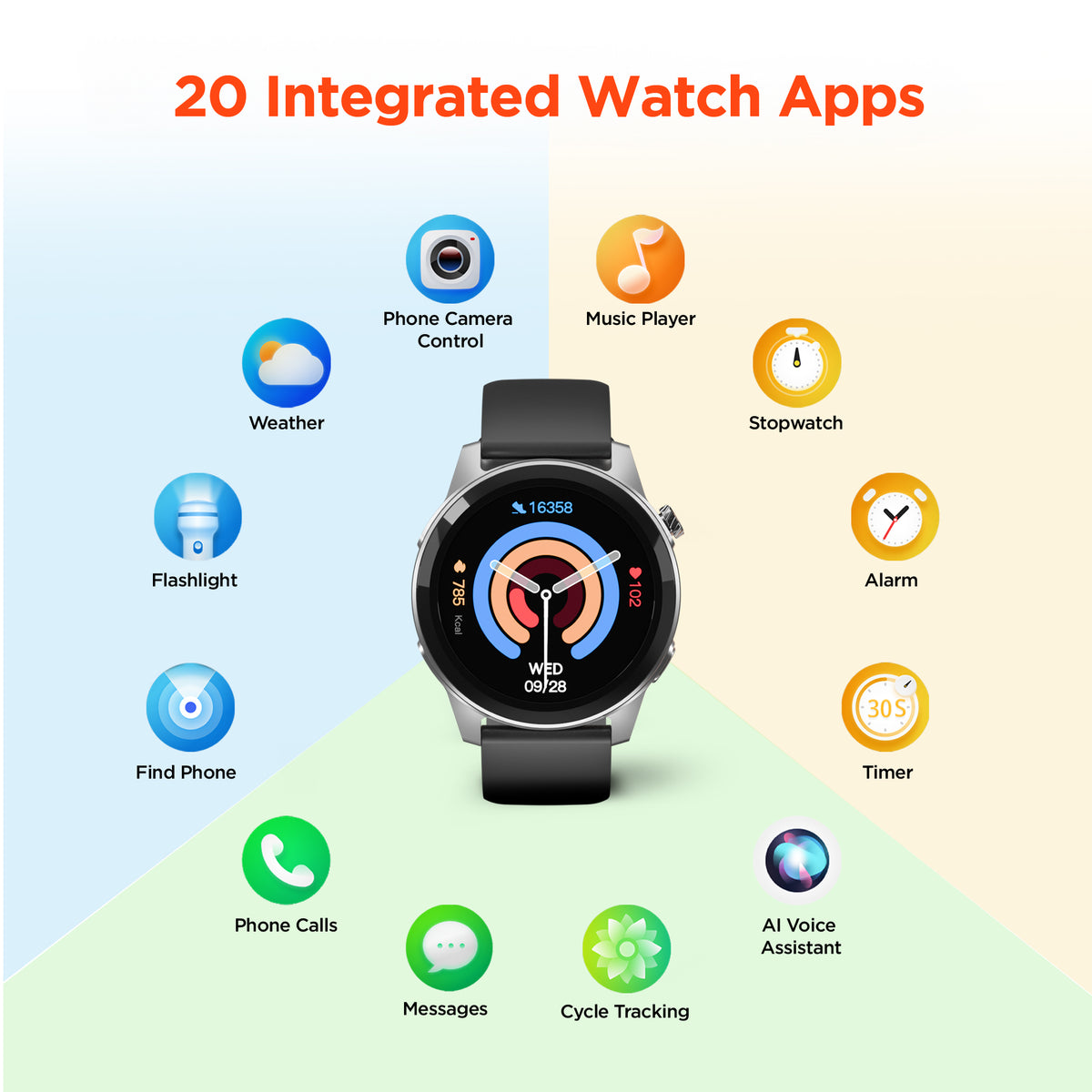HyperGear Activ8 Smartwatch & Fitness Tracker – Silver