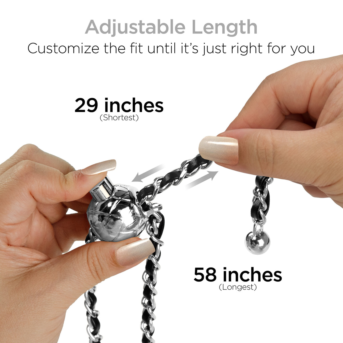 HyperGear Universal Crossbody Phone Strap – Silver & Black