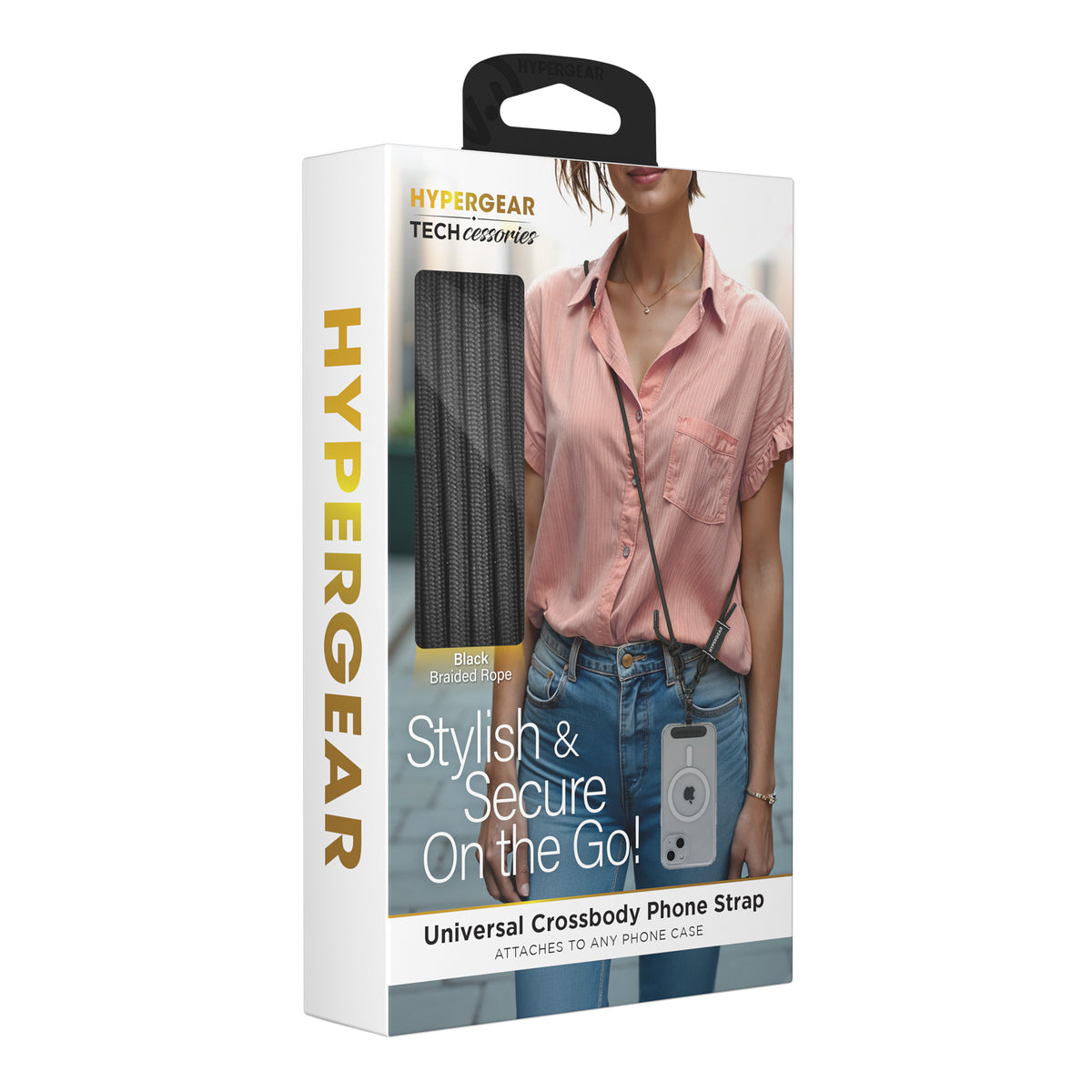 HyperGear Universal Crossbody Phone Strap – Black