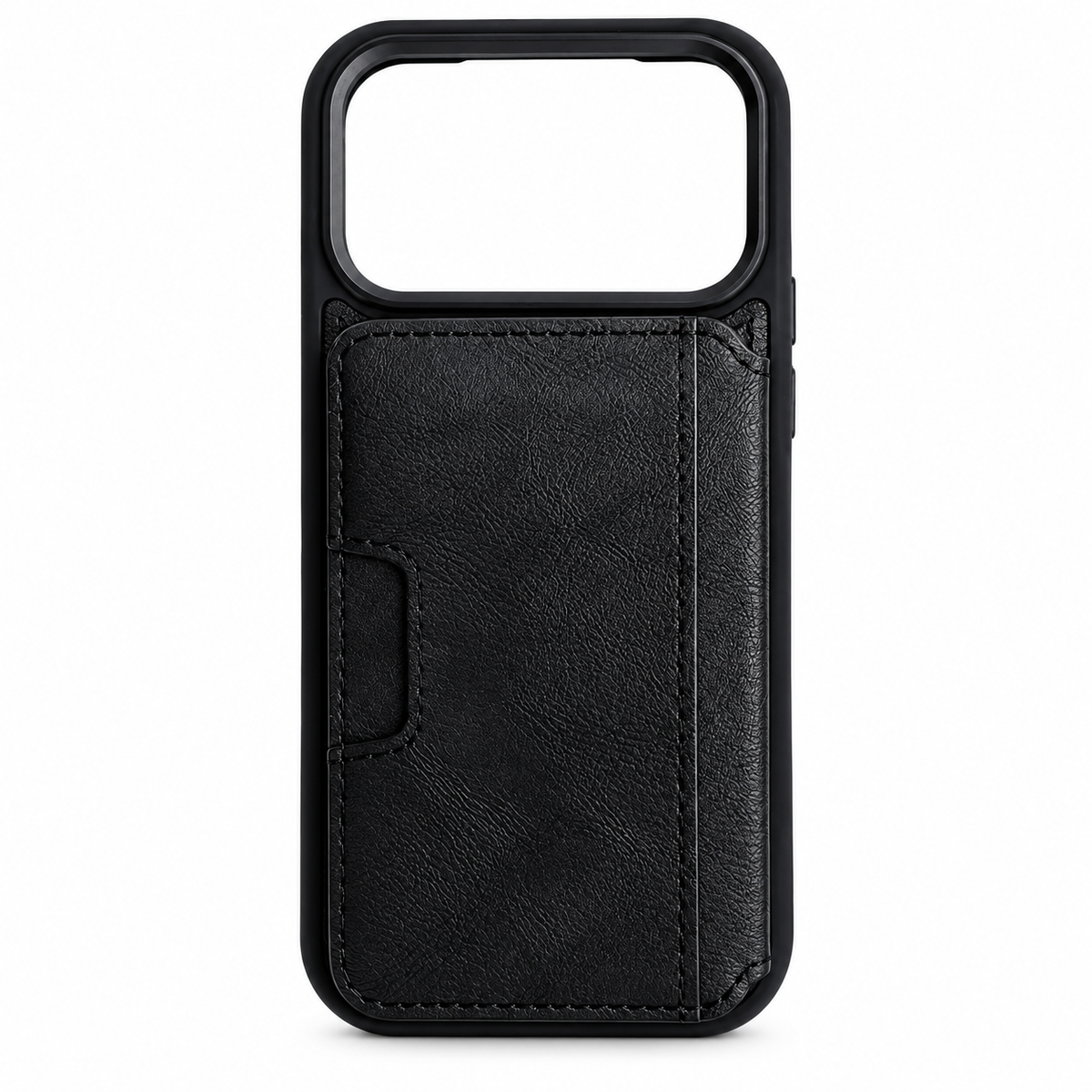 Reiko Wallet Case with Card Slots & Kickstand for iPhone 18 Pro Max – Black