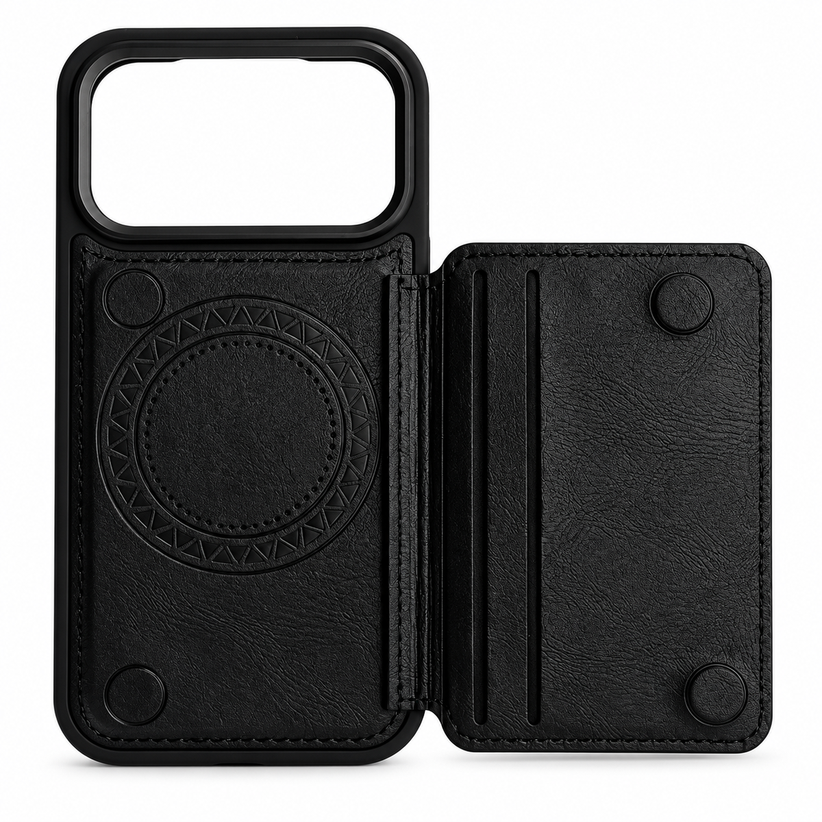 Reiko Wallet Case with Card Slots & Kickstand for iPhone 18 Pro Max – Brown