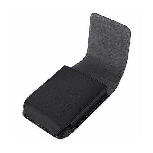 Reiko Vertical Phone Pouch with Magnetic Closure & Belt Loop – Black