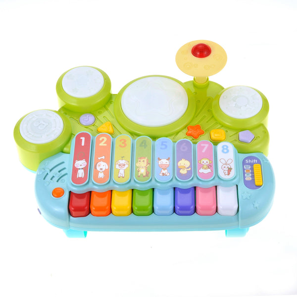 3 in 1 Musical Piano Keyboard, Xylophone & Drum Set