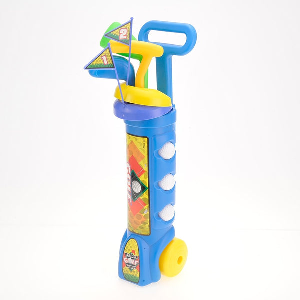 Deluxe Kid's Happy Golfer Toy Golf Set With 3 Golf Balls, 3 Types of Clubs, & 2 Practice Holes - US Stores