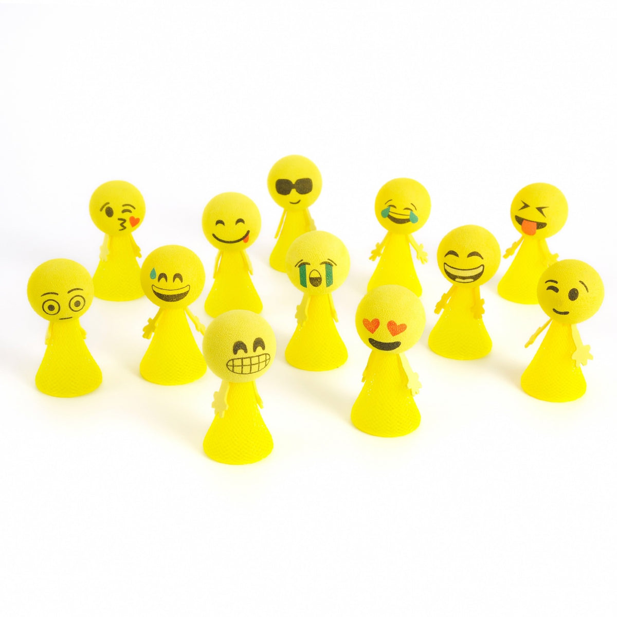 Jumping Emoticon Popper Toys – 24-Pack Party Favors