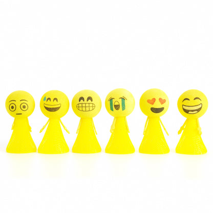 Jumping Emoticon Popper Toys – 24-Pack Party Favors