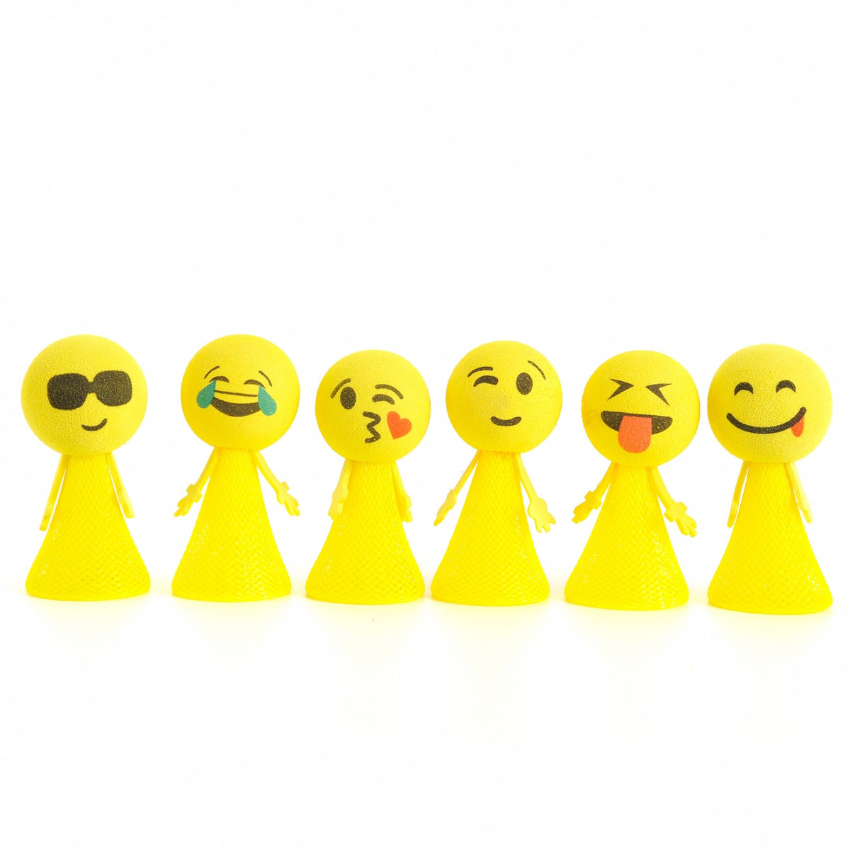 Jumping Emoticon Popper Toys – 24-Pack Party Favors