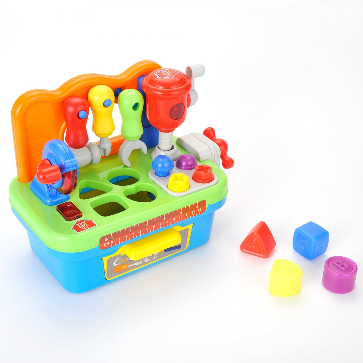 Kids’ Musical Tool Workbench with Lights & Shape Games