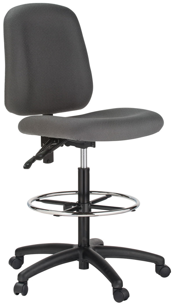 Harwick Contoured Dual Function Drafting Stool - Gray Fabric - US Stores