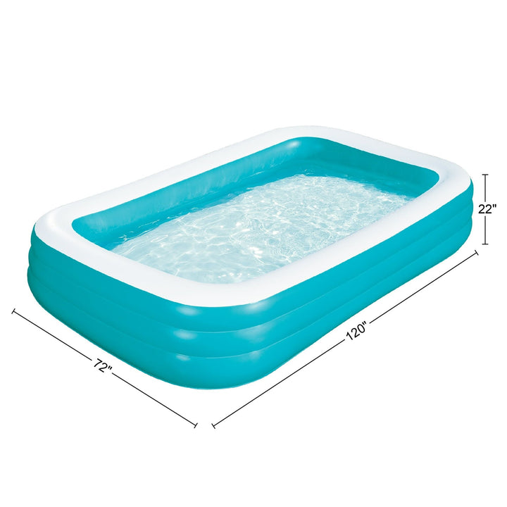 10ft Family Inflatable Swimming Pool, Rectangular, Age 6 & up, Unisex - US Stores