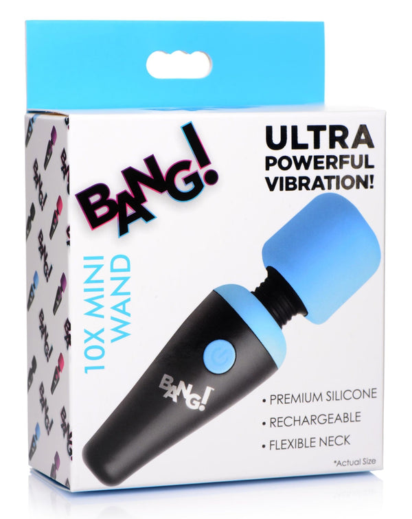 10x Vibrating Mini Silicone Wand - Blue - US Stores