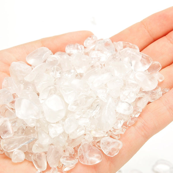 Rock Quartz Tumbled Chips Stone (1 Pound)