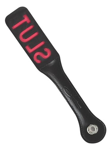 12 Inch Leather Impression Paddle - Slut - US Stores