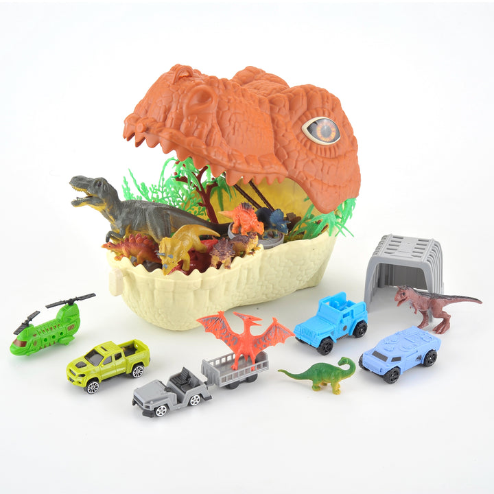 Military Dinosaur Toy Playset, 49 Pieces With Storage Case - US Stores