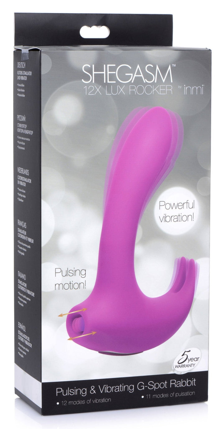 12x Lux Rocker Pulsing and Vibrating G - Spot Rabbit - Pink - US Stores