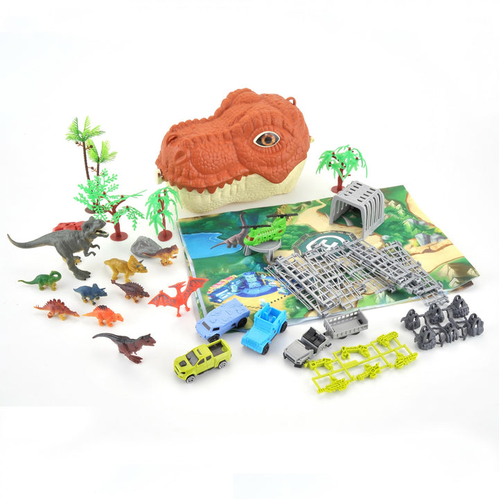 Military Dinosaur Toy Playset, 49 Pieces With Storage Case - US Stores