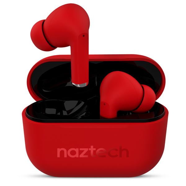 Naztech Xpods PRO TWS with Wireless Charging Case Red