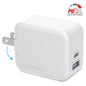 Naztech 30W USB-C PD Dual-Port Wall Charger – White