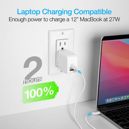 Naztech 30W USB-C PD Dual-Port Wall Charger – White