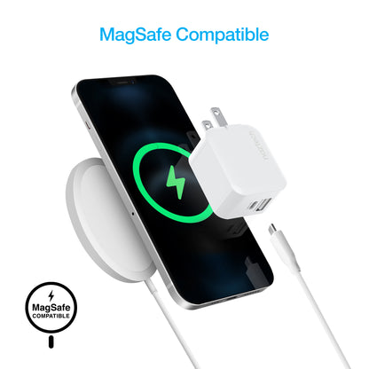 Naztech 30W USB-C PD Dual-Port Wall Charger – White
