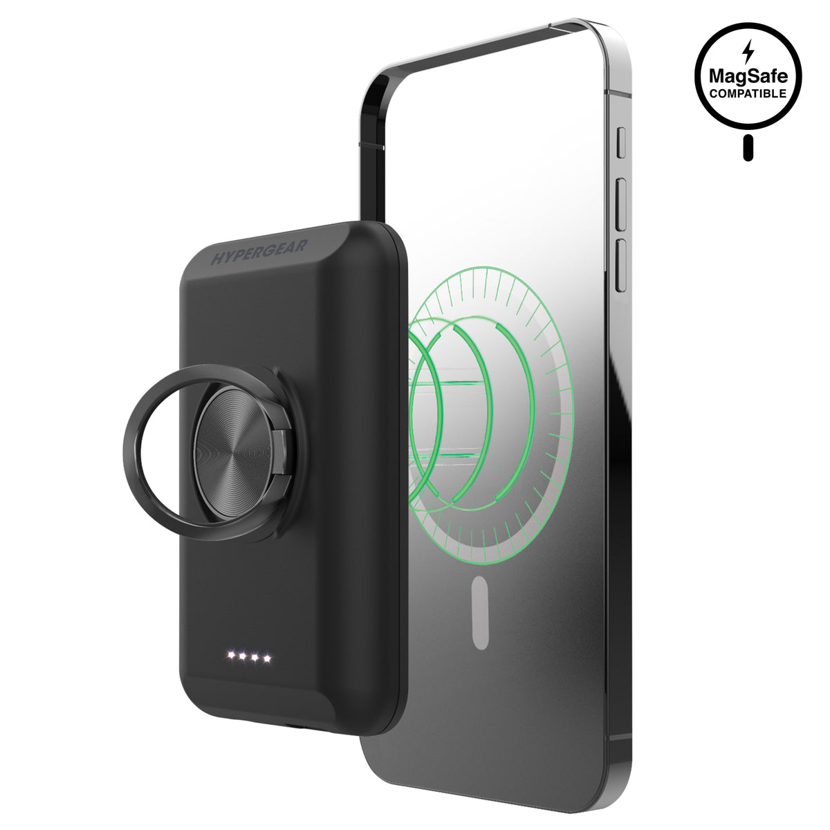 HyperGear 5,000mAh Magnetic Wireless Power Bank – Black
