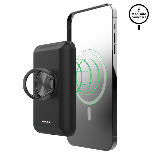 HyperGear 5,000mAh Magnetic Wireless Power Bank – Black