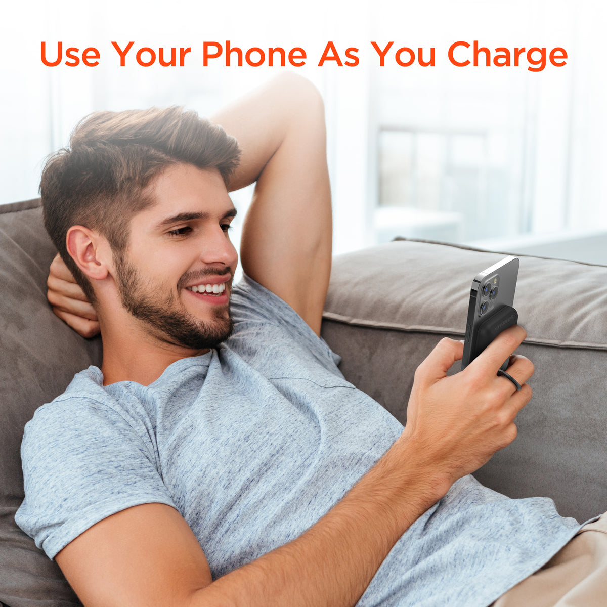HyperGear 5,000mAh Magnetic Wireless Power Bank – Black