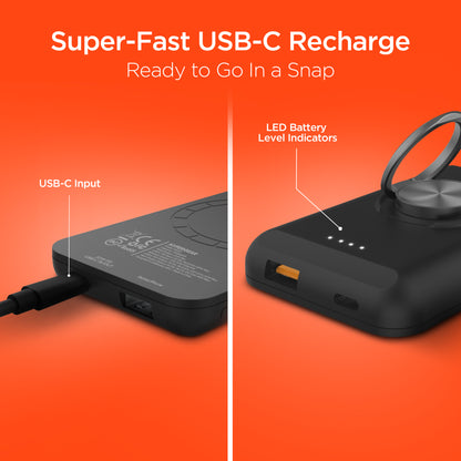 HyperGear 5,000mAh Magnetic Wireless Power Bank – Black