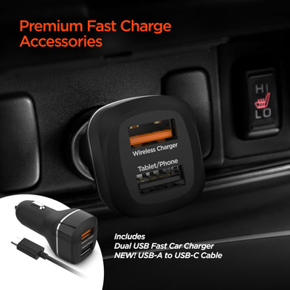 HyperGear Gravity 15W Wireless Charging Car Mount – Black