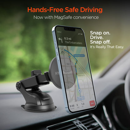 HyperGear Mag Grip 3-in-1 Magnetic Car Phone Mount Kit – Black