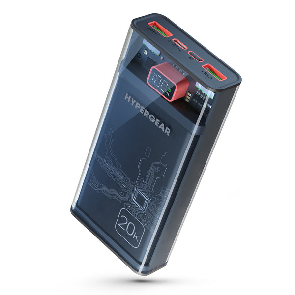 Hypergear 20000mAh USB Power Bank Transparent Black