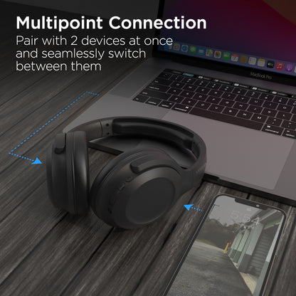HyperGear Stealth2 ANC Wireless Over-Ear Headphones – Black