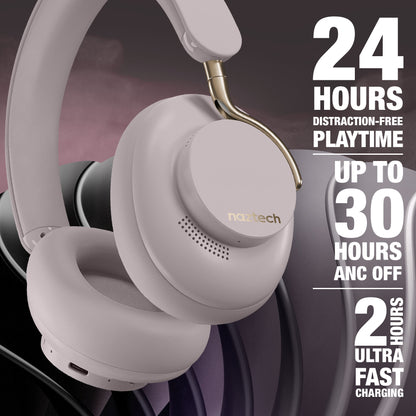 Naztech Aura 360 ANC Wireless Over-Ear Headphones – Moondust