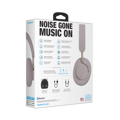 Naztech Aura 360 ANC Wireless Over-Ear Headphones – Moondust