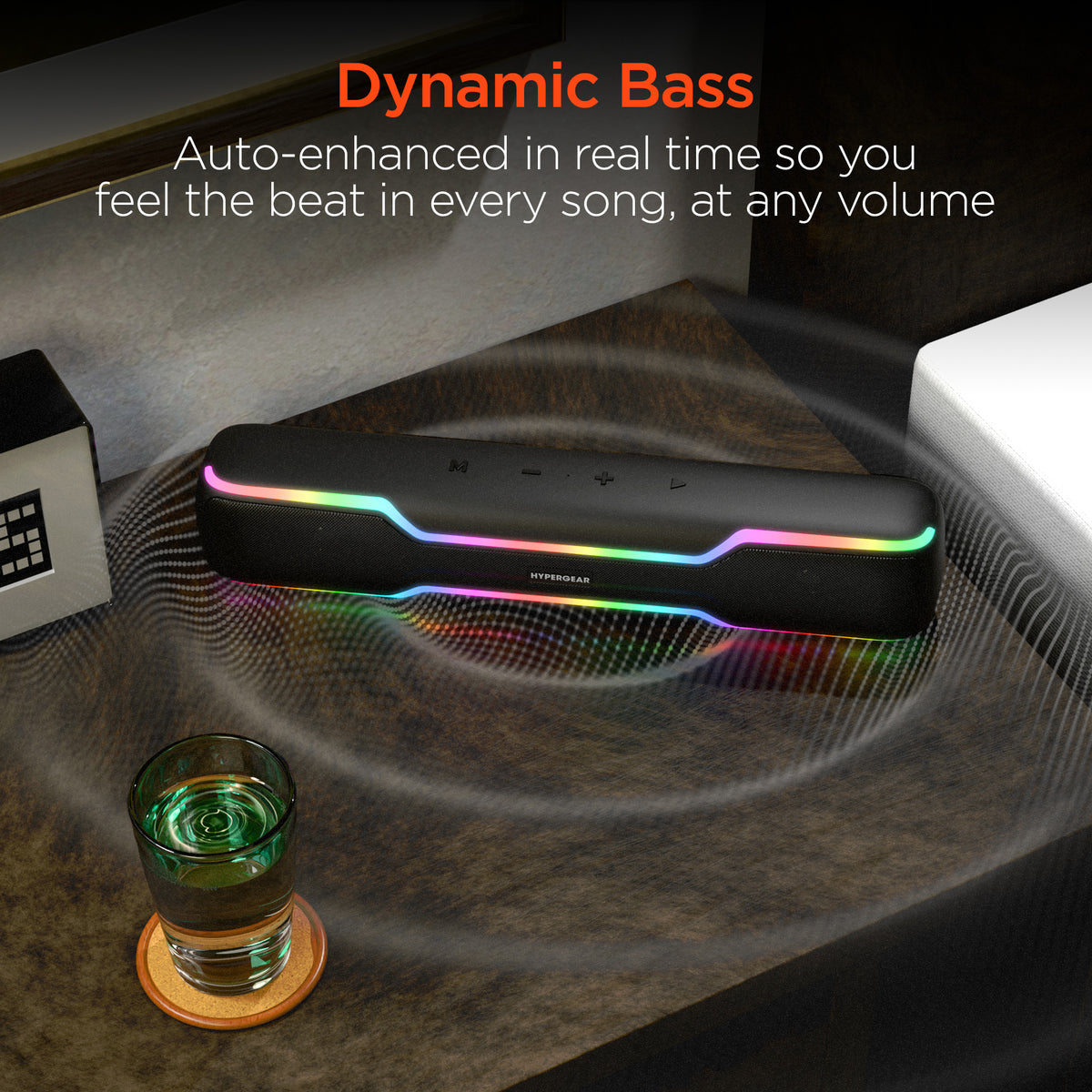 HyperGear HyperBeam 20W LED Wireless Speaker – Gunmetal
