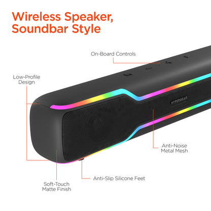 HyperGear HyperBeam 20W LED Wireless Speaker – Gunmetal