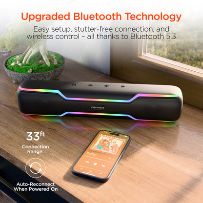 HyperGear HyperBeam 20W LED Wireless Speaker – Gunmetal