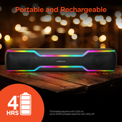 HyperGear HyperBeam 20W LED Wireless Speaker – Gunmetal