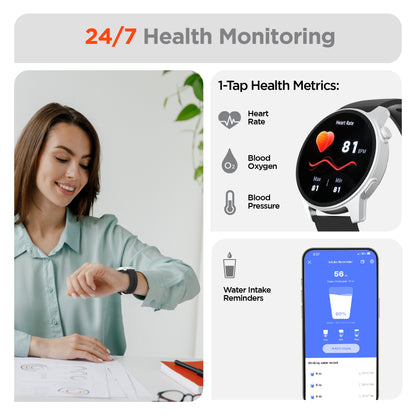 HyperGear Activ8 Smartwatch & Fitness Tracker – Silver