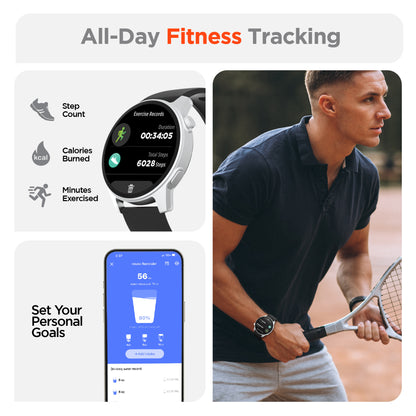 HyperGear Activ8 Smartwatch & Fitness Tracker – Silver