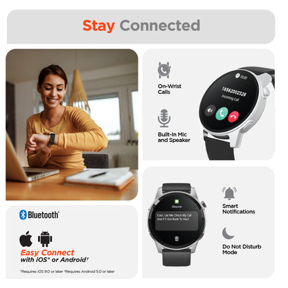 HyperGear Activ8 Smartwatch & Fitness Tracker – Silver