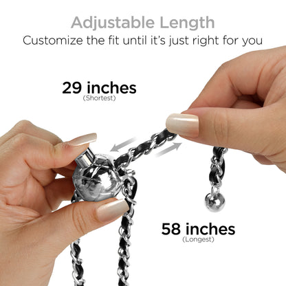 HyperGear Universal Crossbody Phone Strap – Silver & Black