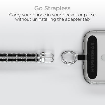 HyperGear Universal Crossbody Phone Strap – Silver & Black