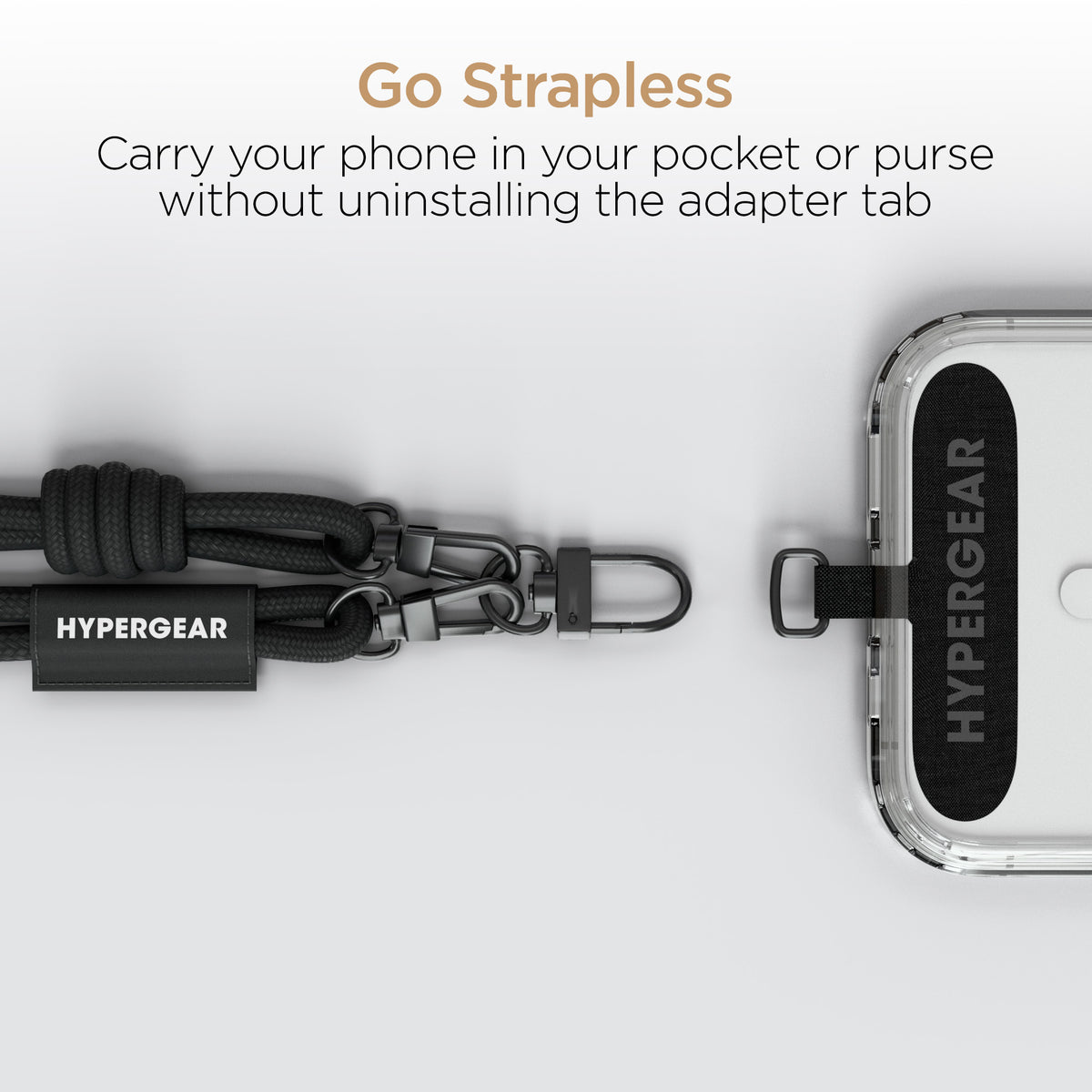 HyperGear Universal Crossbody Phone Strap – Black